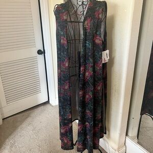 Floral Long Lightweight Kimono/Vest NWT Lularoe Joy